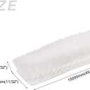 METALLIXITY Adhesive Brush Seal Weather Stripping (11/32"x11/32"x49.2ft), Door Brush Strip - for Sliding Sash Door Window Wardrobe Seal, White
