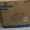 Large Foldable Family Swimming Pool for Kids & Dogs, 115" L x 65" W x 21.5" D Hard Plastic Square Pool with Reinforced Sidewalls and Easy Setup for Backyard