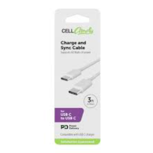 CellCandy USB-C to USB-C Fast Charge & Sync Cable