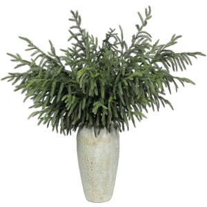 YXZZWL 4 Pcs Christmas Norfolk Pine Branches, 36 Inch Real Touch Artificial Norfolk Pine Branch Faux Cedar Pine Stem Fake Greenery Picks for Vase DIY Garland Wreath Home Garden Decoration