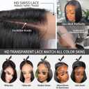 Bob Wig Human Hair 13x4 Frontal Lace Wig Short Straight HD Transparent Lace Front Bob Wigs for Black Women Human Hair Glueless Pre Plucked Hairline with Baby Hair Pre Cut 150% Density Natural Color
