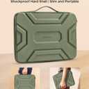 DOMISO 14 inch Laptop Sleeve with Handle, Shockproof & Waterproof EVA Protective Laptop case, Hard Laptop Sleeve for 14" HP Dell Asus Lenovo Laptop, Green