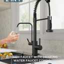 FORIOUS Black Kitchen Faucet with Purfied Water Filter, Pull Down Sprayer