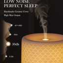 Essential Oil Diffuser - 280ml Ceramic Diffuser for Large Room & Commercial Use, 2.4MHz Aromatherapy Diffuser with Cool Mist Humidifier & Night Light, Ideal for Bedroom, Office, Yoga, Spa, Gifts