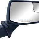 Replacement Passenger Right Side Door Mirror Power Heated Glass Textured Back Cover For Chevrolet Silverado GMC Sierra From 2019 To 2023