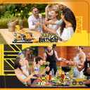 2 x 6 Pcs Construction Birthday Party Wooden Table Centerpiece Yellow Truck Construction Sign Wood Excavator Table Topper Decorations for Baby Shower Truck Birthday Party Supplies