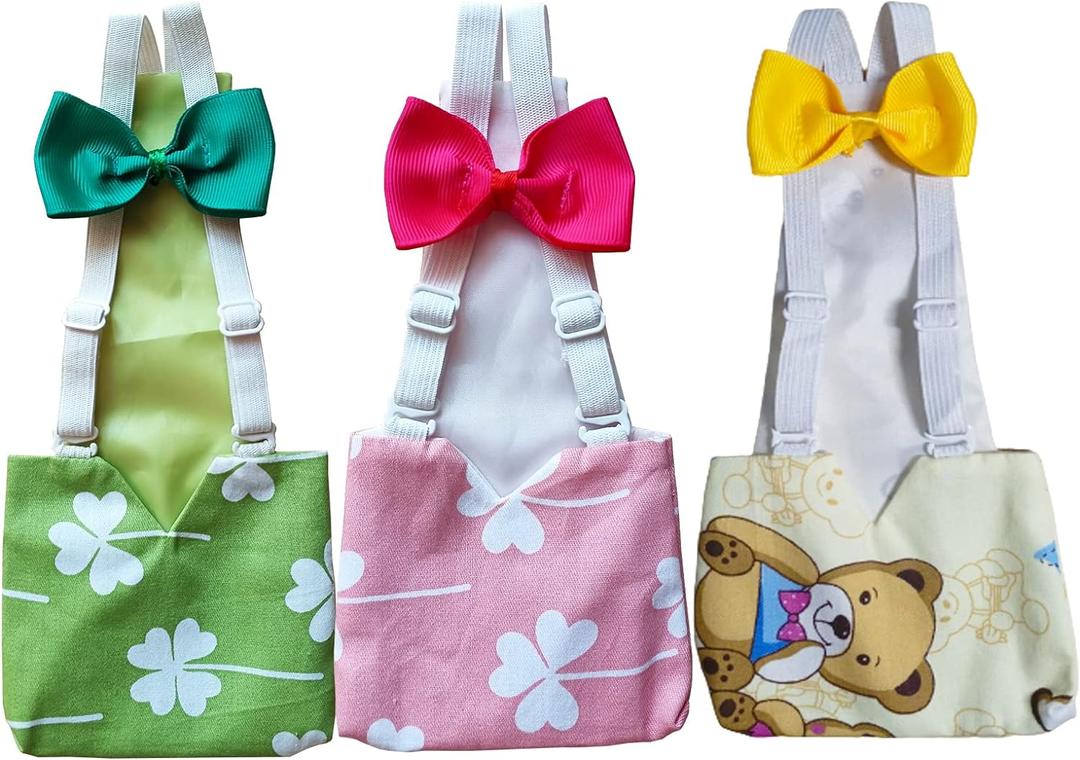 3 Pcs Small Chicken Diapers (S), Duck Diapers for Real Ducks Hens, Waterproof and Adjustable, Chicken Accessories Poultry