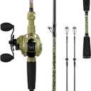 KastKing Spartacus Defender Twin-Tip Fishing Rod and Reel Combo, Left Reel, 7'0"- MH Rod (Left Reel, 7'0"- MH Rod(2pcs+ Extra Tip))