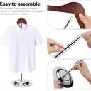 T Shirt Display stand for Vendors, Adjustable Dress Form Mannequin Torso, Portable Hanging wooden Clothes Rack, Flexible Hanger for Clothing Tshirt Jacket Coat Retail, Height 18.5-31.5 Inch (1 Pc)