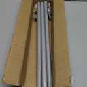 Silver Curtain Rods for Windows 28 to 60 inch, 5/8 inch Adjustable Wrap Around Blackout Curtain Rods for Bedroom & Outdoor