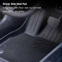 DORENA Floor Mats with Carpets for 2024 2025 2026 Tesla Model 3 Highland Double Layer All Weather TPE Removable Floor Liners Set of 6 (Black)