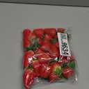 24pcs Realistic Artificial Strawberries Decorative Fruit Models Plastic for Home Store Event Education