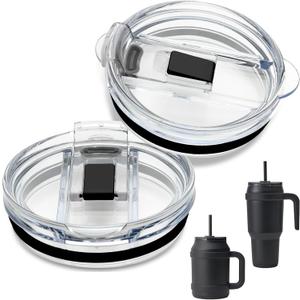 2Pcs Tumbler Lid Replacement Compatible With Reduce 40oz 50oz, Accessories for Reduce Tumbler Cup, Bpa-Free, Reusable Replacement Lid