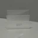 Boloyo Acrylic File Holder,1PC 2 Sections Clear File Organizer Mail Letter Sorter Desktop Folder Holder for Home Office School Envelope Bill Filling Paper Document