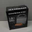 OVENTE 3 in 1 Electric Sandwich Maker, Panini Press Grill and Waffle Iron Set with Removable Non-Stick Plates, Perfect for Cooking Grilled Cheese, Tuna Melts, Burgers, Steaks and Snacks, Black GPI302B