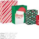 Hallmark Image Arts Assorted Holiday Gift Bag Bundle (16 Bags: 6 Small 5", 6 Medium 8", 2 Large 11", 2 XL 14") Red and Green, Santa, Stripes, Polka Dots, Snowmen, Snowflakes