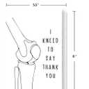 6 x Asmallgf Funny Thank You Card for Doctor Nurse, Appreciation Gifts for Physical Therapist, I Kneed to Say Thank You