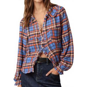 Tankaneo Womens Peter Pan Collar Button Down Shirts Long Sleeve Plaid Blouse Dressy Casual Fall Tops