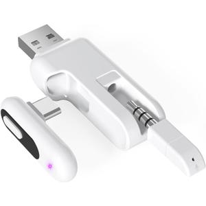 USB-C Bluetooth Adapter for PS5, 2-in-1 USB-A Bluetooth Audio Adapter for PS4 with aptX-Adaptive & Low Latency, Wireless Audio Transmitter to Connect Bluetooth Headphones & Earbuds