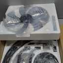 ZMISHIBO Low Profile Ceiling Fans with Lights and Remote, 20 Inch Flush Mount Ceiling Fan with Light, 3000K6000K Dimmable Fandelier LED Fan Light, 6 Wind Speeds Black Ceiling Fans for Bedroom