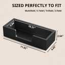 Paper Towel Dispenser Countertop, Wooden Folded Paper Hand Towel Holder for Guest Bathroom, Commercial Tabletop Tissue Dispenser Tray for Multifold C-Fold, Z-Fold, Trifold, Black