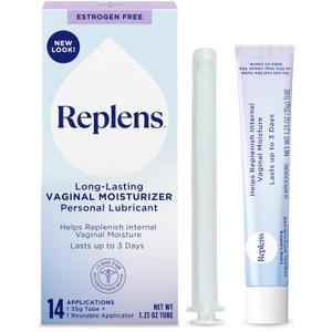 Replens Long Lasting Vaginal Moisturizer for Vaginal Dryness, Doctor Recommended & EstrogenFree, 8 PreFilled Applicators. BBd 07-17-2027