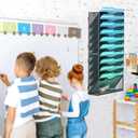 Gawerk 11-Tier Wall File Organizer Hanging Wall File Holder Wall Mount Paper Folder Organize, Mesh Magazine Document Mail Organizer Wall Organizer for Office School Home, Black