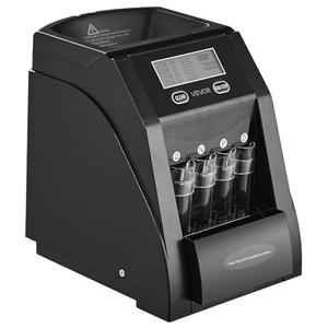 VEVOR USD Coin Sorter, Coin Counter Machine for ¢1 ¢5 ¢10 ¢25 Coins, LCD Screen Display, Coin Sorter and Wrapper Machine with Thicker Coin Tubes and Tray, Holds up to 200 Coins