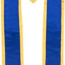 Newrara Deluxe Unisex Adult Plain Graduation Honor Stole Sash Classic End with Trim 72" Long