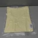 Auriviz Womens Cotton Tops Basic Short Sleeve Oversized Tshirts Short Sleeve Tees Boxy Yoga Gym Workout Shirts (Yellow)