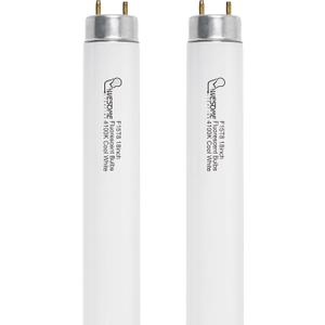 18 Inch F15T8/CW Fluorescent Light Bulb, 4100K Cool White, T8 15 Watts Fluorescent Bulb, Replacement Tube for Counter and Cabinet Fixture, G13 Base - 2 Pack