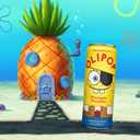 OLIPOP Prebiotic Soda Pop, SpongeBob Pineapple Paradise, Pantry Pack Packed with Prebiotics, Fiber, and Botanicals, Gluten Free, Vegan, GMO Free, 12oz Skinny Can (12-Cans)
