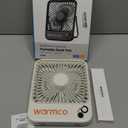 Warmco 10000mAh Portable Travel Fan 7-inch, Up to 24H Runtime, Ultra-thin Quiet Rechargeable Battery Powered Desk Fan with Digital Display for Camping, Office, Bedroom, Cruise Essentials