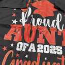 Womens Proud Aunt Of Class of 2025 Graduate Senior Graduation V-Neck T-Shirt (Small, Black)