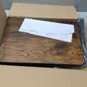 Tv Tray Table, 8-Level Adjustable Height Couch Side Table 90° Tilt Angle Adjustments C-Shaped End Table, with Phone & Tablet Slot Sofa Computer Desk for Couch, Sofa, Bed, Chair, Living Room (Brown)