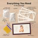 KeaBabies Baby Hand and Footprint Kit - Clay Handprint Keepsake Frame, Newborn Nursery Picture Frame, Personalized New Mom Gifts for Shower & Registry, First Mother's Day (Auburn)