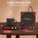 Mug Warmer, CEROBEAR 50W Coffee Cup Warmer for Desk with 9 Tempreture Settings, 1-9Hrs Auto Shut Off Smart Candle Warmer with LED Lights, Electric Beverage Warmer Plate for Coffee, Tea, Water, Milk