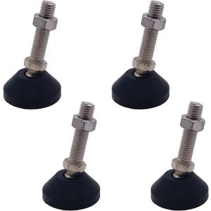 YXQ M12 Thread Furniture Glide Swivel Leveling Mount 2" Dia Metal Heavy Duty Machine Adjustable Leveling Feet Pack of 4
