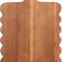 Novabright Scalloped Shaped Wood Cutting Board Wooden Serving Tray Farmhouse Kitchen Decoration for Holiday Party Accessories Table Home Shelf Dining Room Gifts(dark Brown, 1 Pcs)