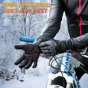 ROCKBROS Mountain Bike Gloves with Gel Pad Touch Screen Knuckle Protection for BMX MX ATV MTB Racing Black