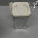 Airtight Food Storage Containers 4 Pack, White Plastic Kitchen Canisters with One-Touch Press Seal Lids, Leak Proof Pantry Organizers for Dry Fruits, Snacks, Sugar, Pasta, 1.2L / 40.5oz