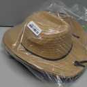 SATINIOR 12 Set Straw Cowboy Hats & Bandanas - Cowboy Party Hat Costume with Head Bandana (Beige,khaki,brown)