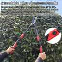 YRTSH Hedge shears, Extendable 26"-32" Hedge Clippers with Sharp Wavy Blade, Manual Hedge Trimmer for Trimming Borders and Shaping Shrubs, Garden Shears Pruner for Lawn and Yard Tools