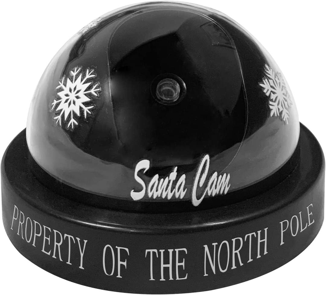 2 x Santa Cam, Santa Camera - Santa Cam Ornament with Realistic Flashing Red Light for Fun Indoor and Outdoor Decoration