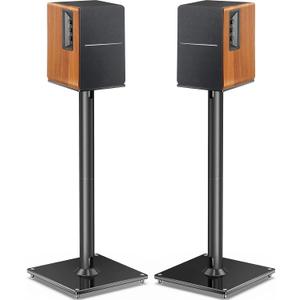 Perlegear Universal Speaker Stands for Surround Sound up to 22lbs - 28 Inch Bookshelf Speaker Stands for Bose, Polk, JBL, KEF, Klipsch & Others, Floor Speaker Stand with Cable Management 1Pair- PGSS6