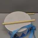 Kids Drum Set,8 Inch Wooden Drum Toys, Educational Baby Musical Toy with an Adjustable Strap and 2 Drumsticks, Sensory Musical Instrument Toys for Toddler, Kids, Boys & Girls, Blue 