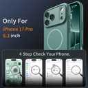 2 x Magnetic for iPhone 17 Pro Case, [Matte Solid Color] [Full Camera Protection] Protective Case for iPhone 17 Pro - Deep Green