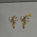 Vintage Flower-Shaped Decorative Wall Hooks, 2 Pack Hand-Painted Floral Metal Wall Hook Rack Hangers for Hanging Coats, Clothes, Keys, Hats, and Towels