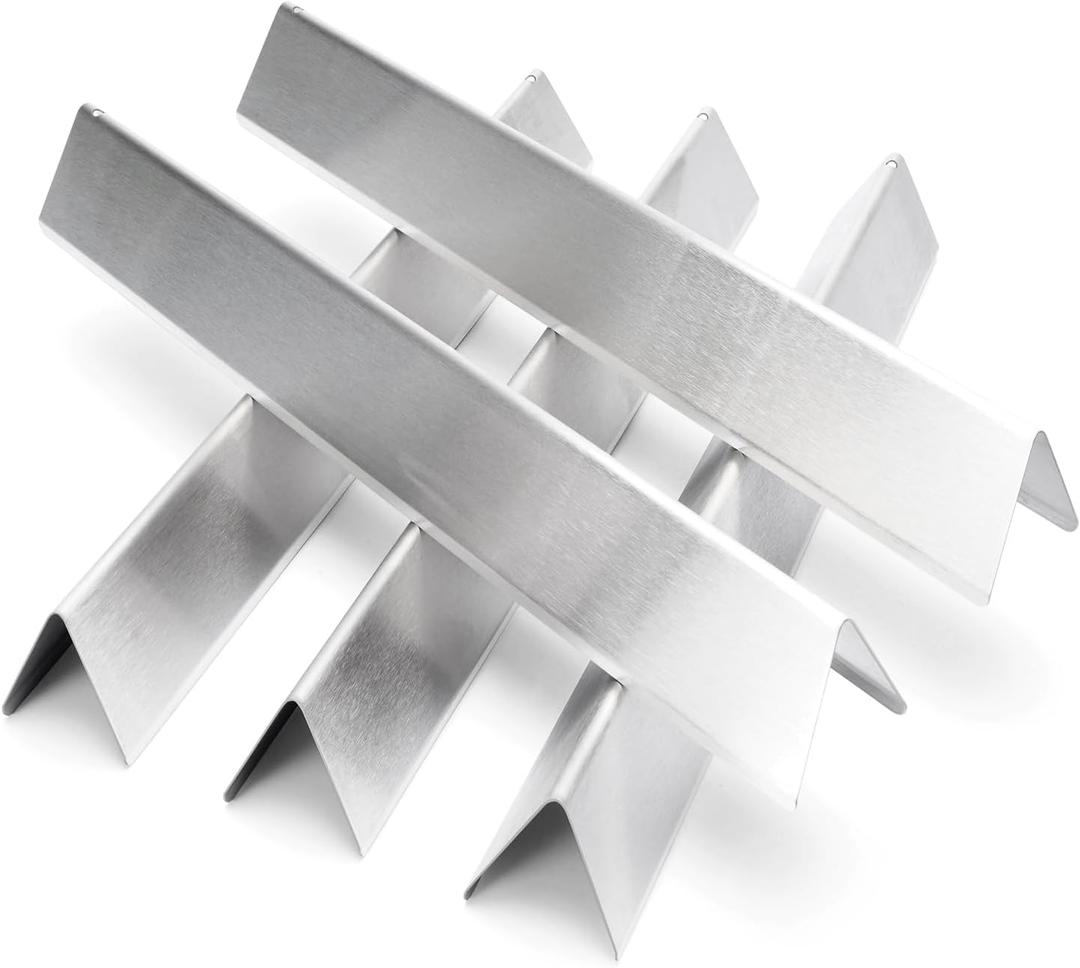 7620 7621 17.5 Inch Flavorizer Bars Replacement for Weber Genesis E-310 E-330 Genesis 300 Series Grills with Front Controls Knobs (2011-2016), Stainless Steel, 5-Pack
