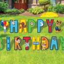 Paw Patrol Birthday Yard Signs with Metal Stakes, 16" Letters